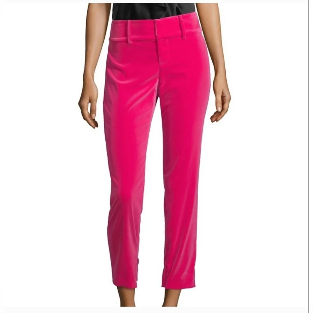 alice + olivia  slim velvet ankle pants Size 6 - Picture 10 of 12